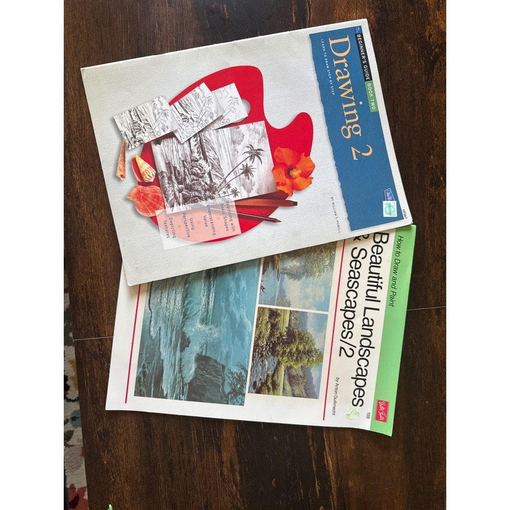 Walter Foster Art Books Drawing 2 Powell Landscapes Seascapes Gutknecht Set